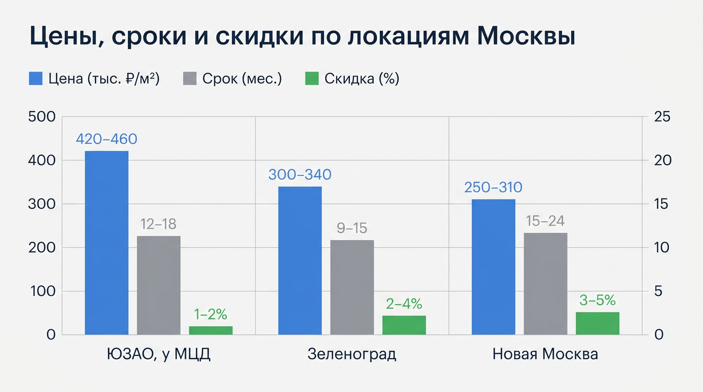 Цены, сроки и скидки локаций
